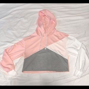 Pink cropped hoodie
